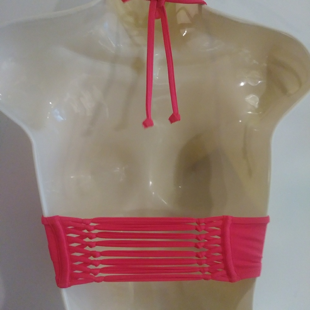 VS Pink Strappy Bikini Top- XS - Picture 2 of 4